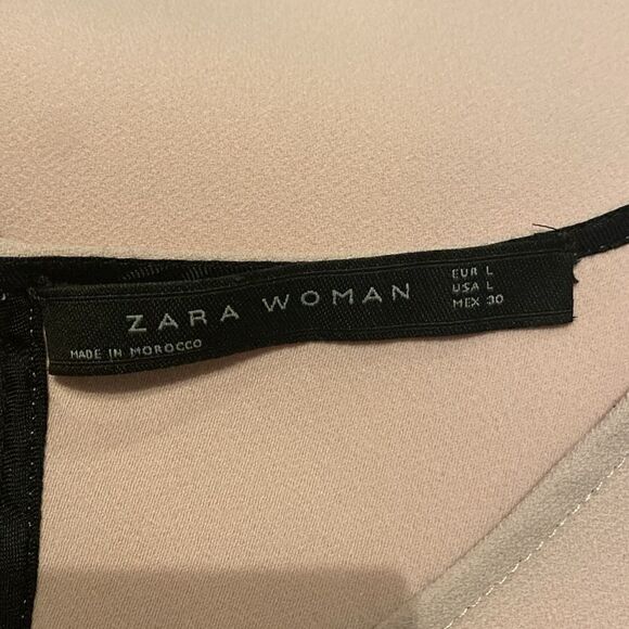 NWOT Zara Frilly Blush Pink Ruffle Short Sleeves Top Blouse - Picture 6 of 8